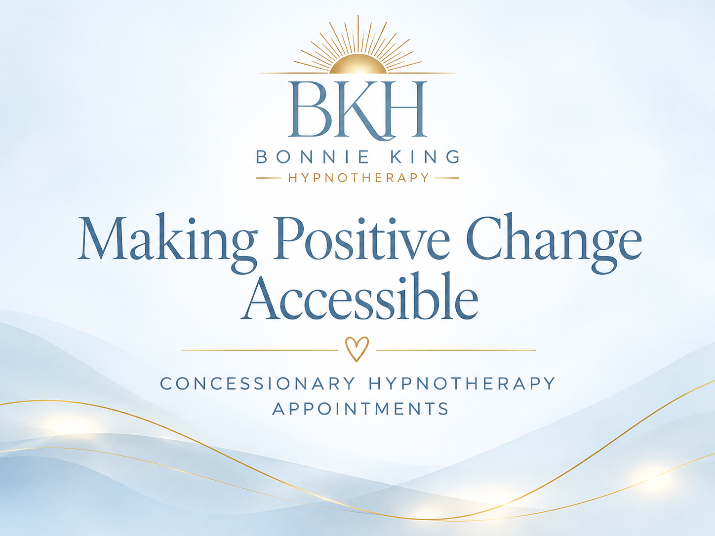 Making Positive Change Accessible — Concessionary Hypnotherapy